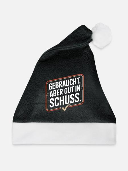 Gebraucht Aber Gut In Schuss Oldtimer Geburtstag - Weihnachtsmütze - Schwarz/Weiß - Vorne