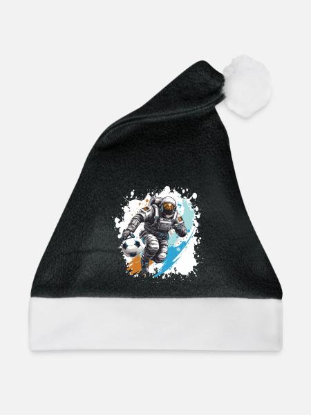 Astronaut Fussball Team - Weihnachtsmütze - Schwarz/Weiß