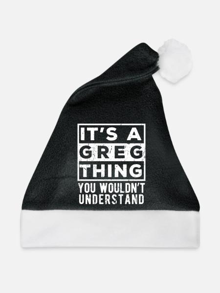 Das ist eine Sache mit Greg, die du nicht verstehen würdest - Weihnachtsmütze - Schwarz/Weiß - Vorne