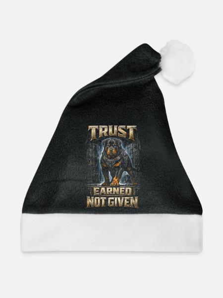 Rottweiler Hund - Weihnachtsmütze - Schwarz/Weiß