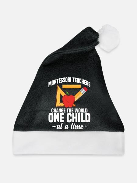 Mitarbeiter der Montessori-Lehrerschule - Weihnachtsmütze - Schwarz/Weiß