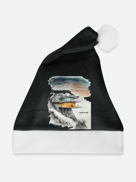 Leben auf der Top Villa - Weihnachtsmütze - Schwarz/Weiß