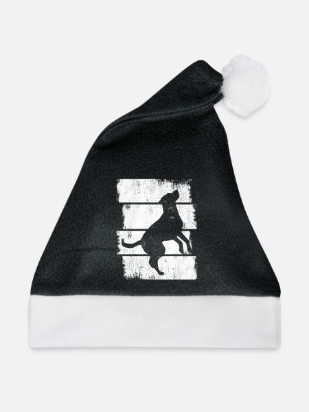 Hund Skizze - Weihnachtsmütze - Schwarz/Weiß