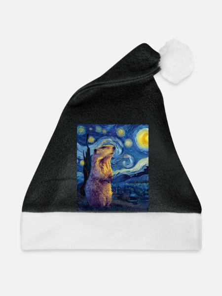 Murmeltier - Weihnachtsmütze - Schwarz/Weiß