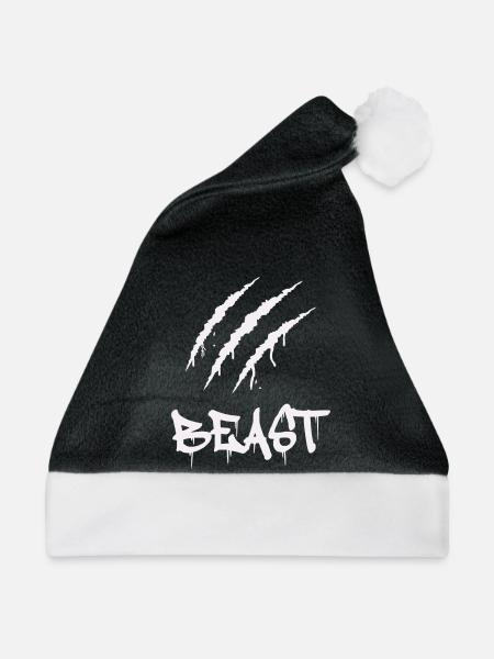krallen_beast - Weihnachtsmütze - Schwarz/Weiß