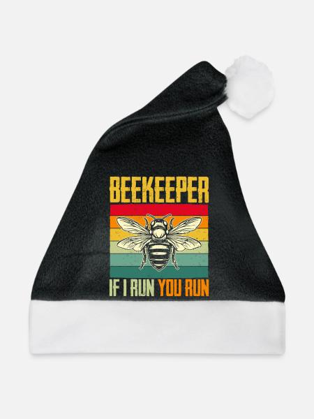 Beekeeper Regenbogenbiene Imker Imkerei Geschenk - Weihnachtsmütze - Schwarz/Weiß