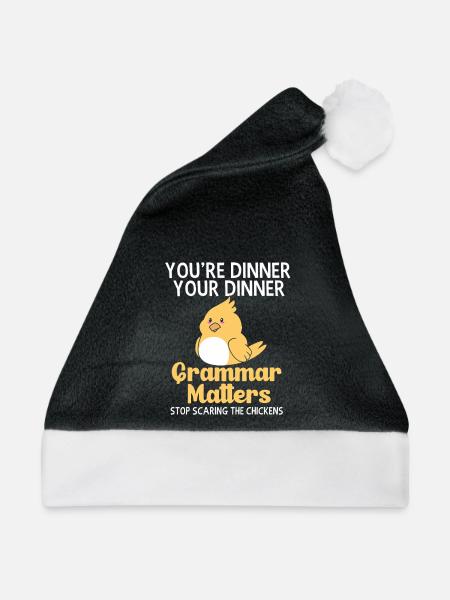 Grammatik - Weihnachtsmütze - Schwarz/Weiß - Vorne