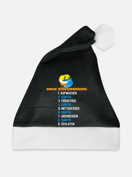 Mein Surf-Wochenende – Surf Schedule - Weihnachtsmütze - Schwarz/Weiß