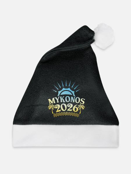 Mykonos 2026 Bunt - Weihnachtsmütze - Schwarz/Weiß