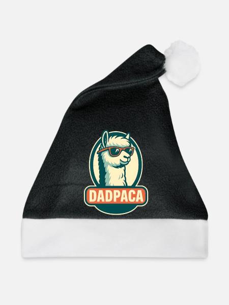 Dadpaca No Probllama - Weihnachtsmütze - Schwarz/Weiß - Vorne