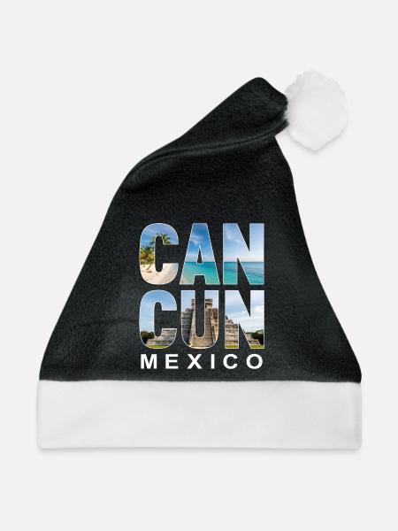 Cancun Mexico - Weihnachtsmütze - Schwarz/Weiß