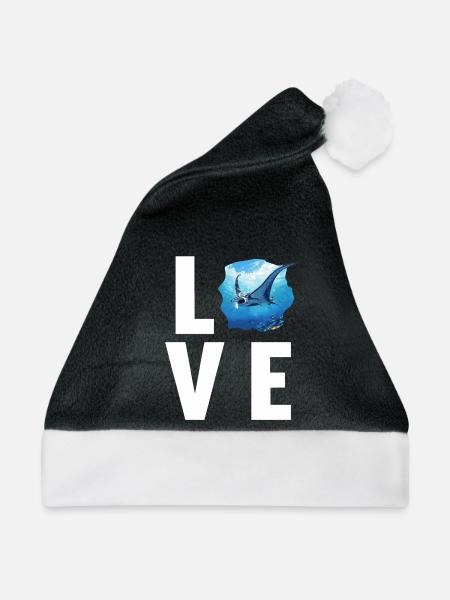 Rochen Mantarochen - Weihnachtsmütze - Schwarz/Weiß