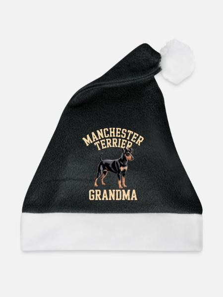 Manchester Terrier Oma Geschenk - Weihnachtsmütze - Schwarz/Weiß