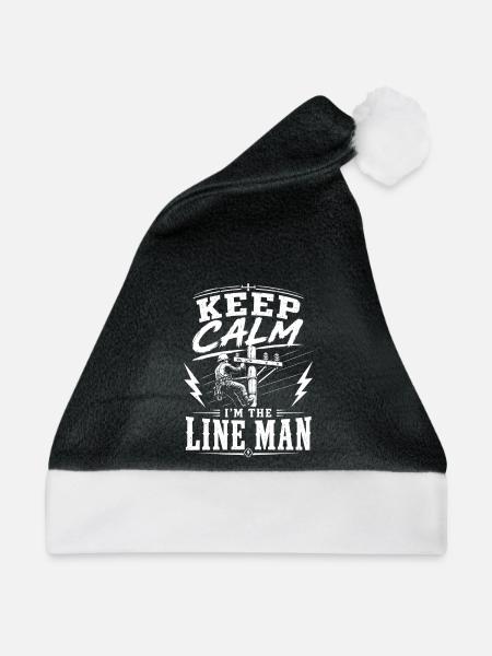 Strom Techniker Lineman Ingenieur Design - Weihnachtsmütze - Schwarz/Weiß