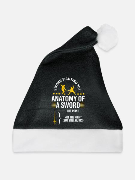 Fechten - Weihnachtsmütze - Schwarz/Weiß