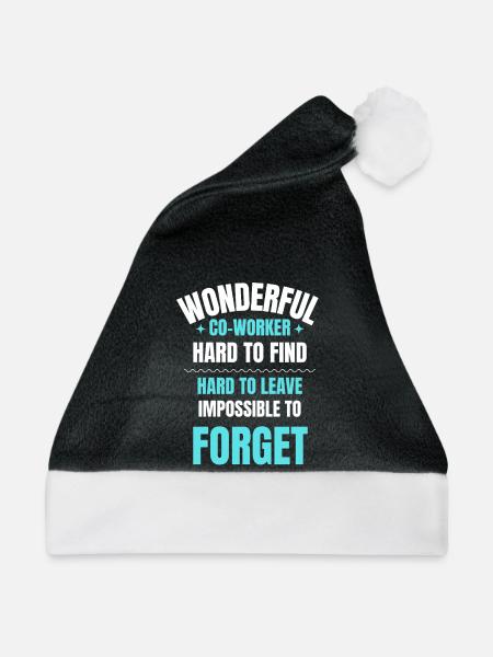 Wunderbares Kollegengeschenk - Weihnachtsmütze - Schwarz/Weiß