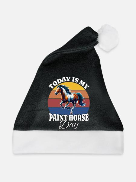 Paint Horse Paint Horse - Weihnachtsmütze - Schwarz/Weiß - Vorne