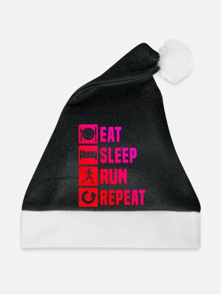 Marathonlaufen Geschenkidee für der Marathonläufer - Weihnachtsmütze - Schwarz/Weiß