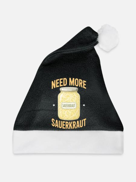Sauerkraut Gerichte Sauerkohl Geschenk - Weihnachtsmütze - Schwarz/Weiß