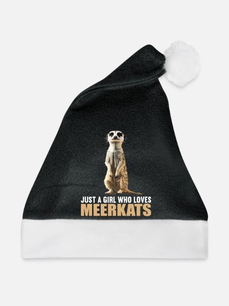 Meerkat Erdmännchen - Weihnachtsmütze - Schwarz/Weiß - Vorne
