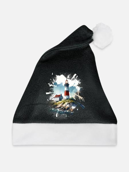 Leuchtturm - Weihnachtsmütze - Schwarz/Weiß