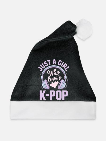 K Pop - Weihnachtsmütze - Schwarz/Weiß
