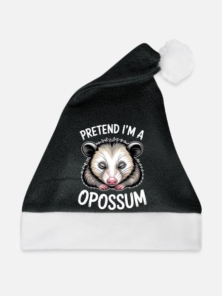 Opossum Sprüche Lustiges Opossum Geschenk - Weihnachtsmütze - Schwarz/Weiß
