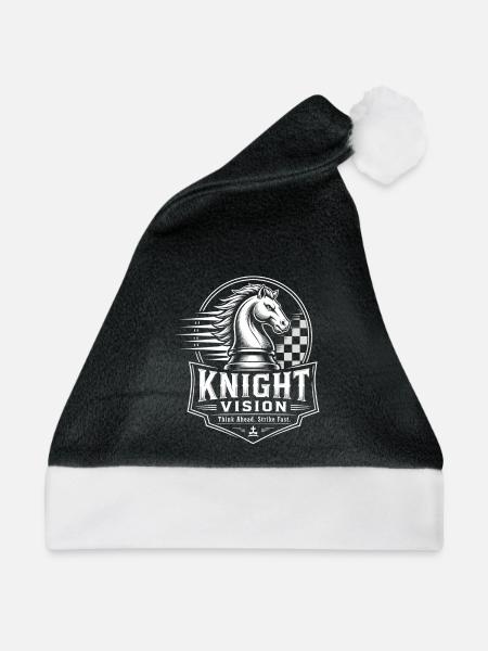 Knight Vision Schach Motiv - Weihnachtsmütze - Schwarz/Weiß