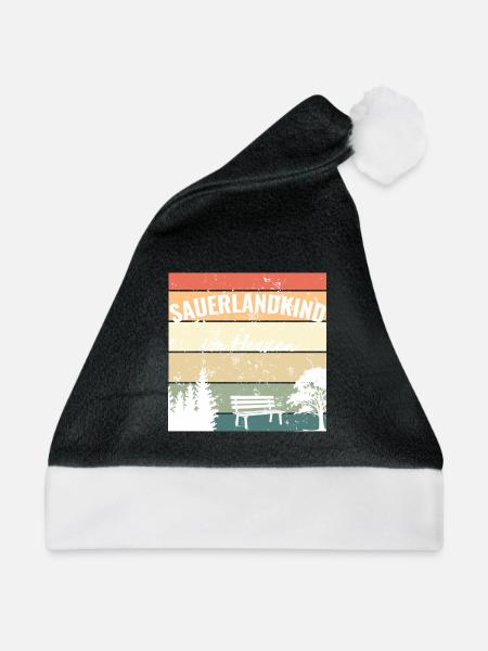 Sauerlandkind im Herzen – Mein Zuhause - Weihnachtsmütze - Schwarz/Weiß