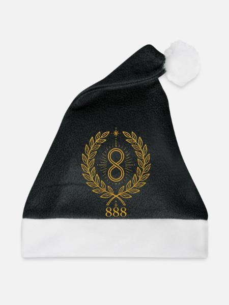 888 Fülle Lorbeer - Weihnachtsmütze - Schwarz/Weiß