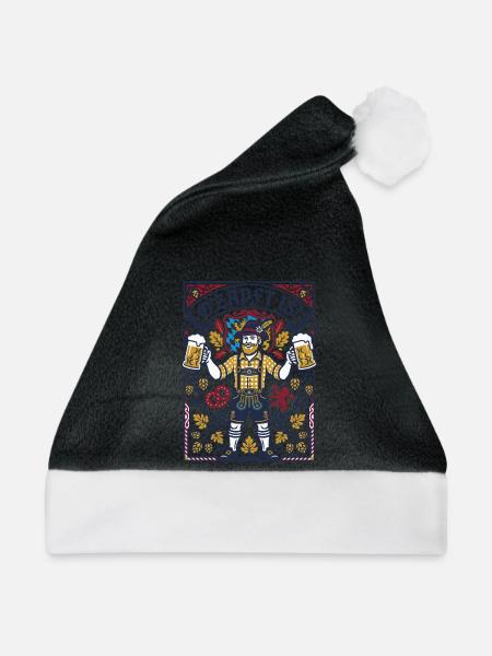 O'zapft is | Bayern Bierzelt - Weihnachtsmütze - Schwarz/Weiß