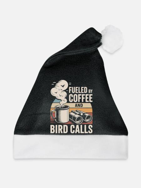 Kaffeeenergie und Vogelruf - Weihnachtsmütze - Schwarz/Weiß