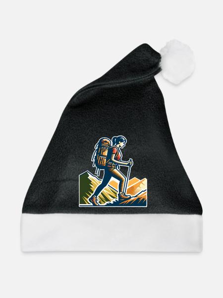 Bergsteigerin - Weihnachtsmütze - Schwarz/Weiß