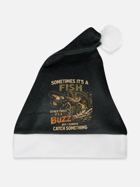 Angelhumor Fischerfisch-Aperitif Geschenk - Weihnachtsmütze - Schwarz/Weiß