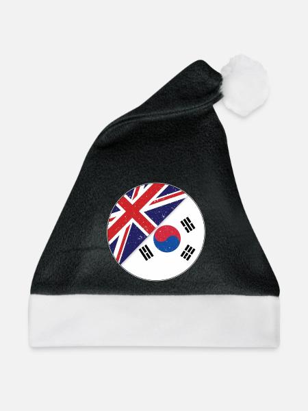 Korea - Weihnachtsmütze - Schwarz/Weiß - Vorne