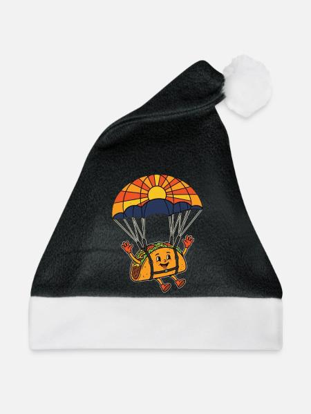 Taco Fallschirm Skydiving - Weihnachtsmütze - Schwarz/Weiß