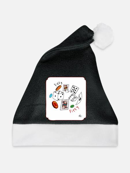 Fifty Fifty Gewinn oder Niederlage - Weihnachtsmütze - Schwarz/Weiß - Vorne