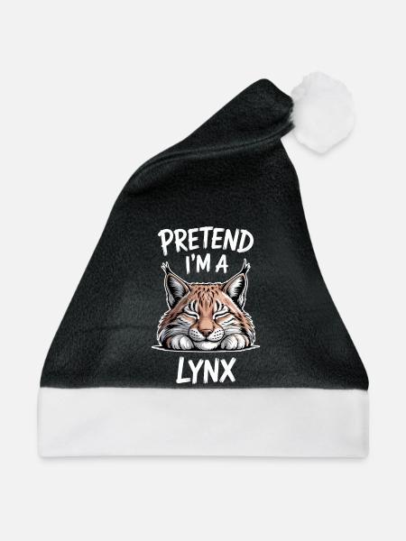 Luchs Sprüche Luchse Lustiges Luchs Geschenk - Weihnachtsmütze - Schwarz/Weiß