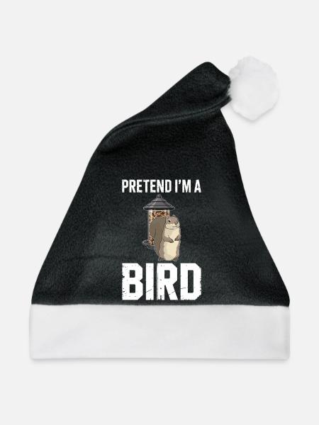 Vogelbeobachter Vögel füttern Geschenk - Weihnachtsmütze - Schwarz/Weiß