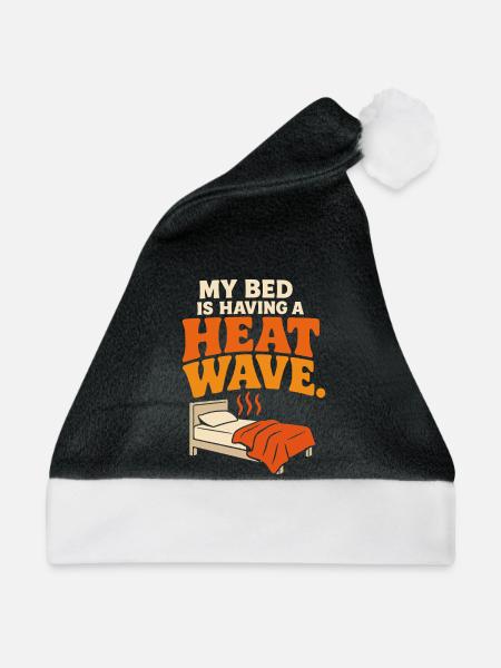 Menopause Night Sweats Hitzewallung Humor Geschenk - Weihnachtsmütze - Schwarz/Weiß - Vorne