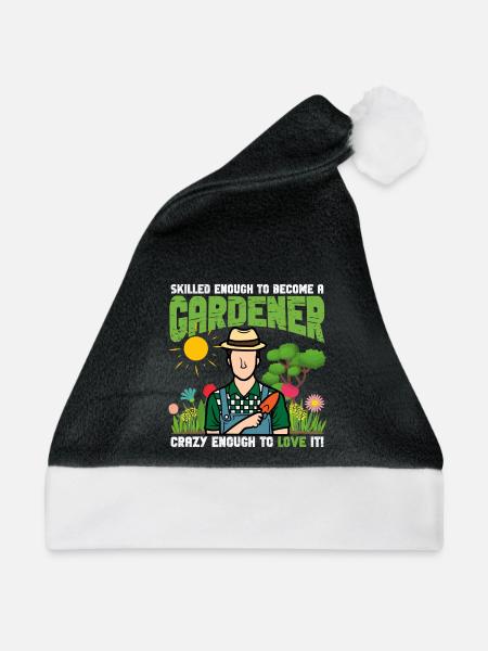 Stolzer Gärtner-Geschenk - Weihnachtsmütze - Schwarz/Weiß