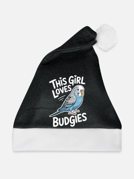 Wellensittich Sprüche Witz Wellensittich Geschenk - Weihnachtsmütze - Schwarz/Weiß