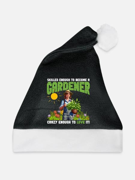 Stolzer Gärtner-Geschenk - Weihnachtsmütze - Schwarz/Weiß