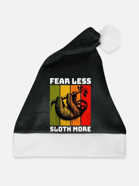 Sloth Faultier - Weihnachtsmütze - Schwarz/Weiß