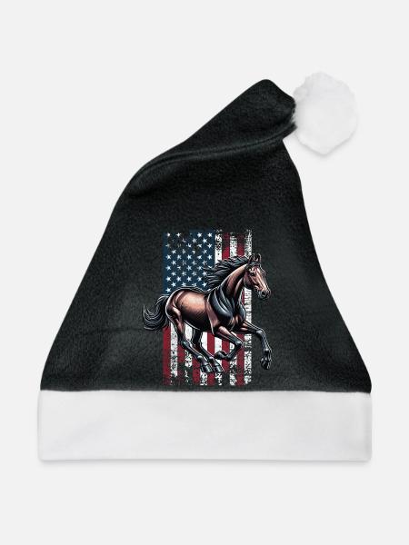 Trakehner US Trakehner - Weihnachtsmütze - Schwarz/Weiß