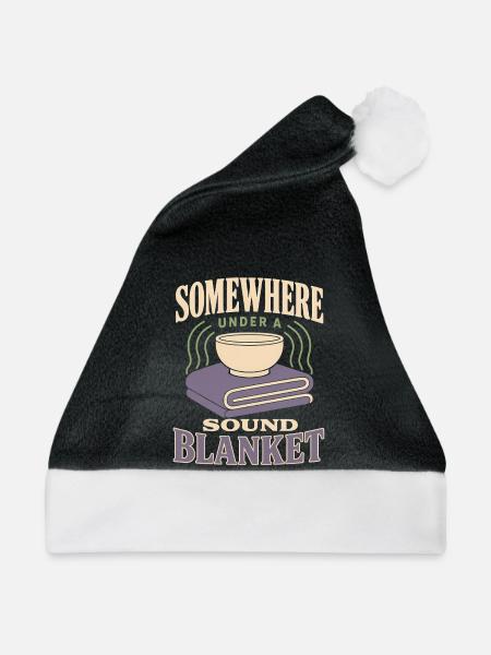 Klangbad Klangheilung Klangschale Geschenk - Weihnachtsmütze - Schwarz/Weiß