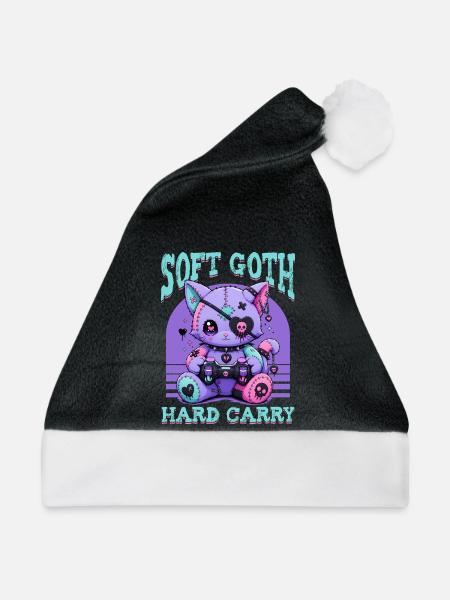 Pastel Goth Soft Goth Gaming Gamer - Weihnachtsmütze - Schwarz/Weiß