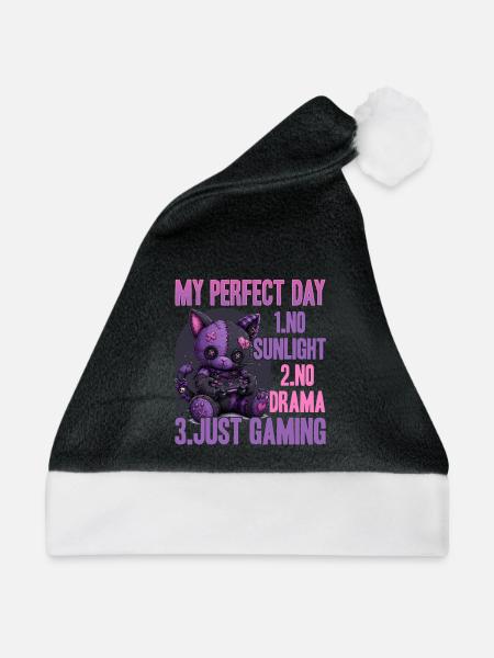 Pastel Goth Soft Goth Gaming Gamer - Weihnachtsmütze - Schwarz/Weiß