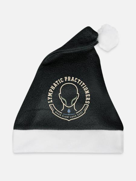 Lymphsystem Lymphdrainage Wellness Geschenk - Weihnachtsmütze - Schwarz/Weiß