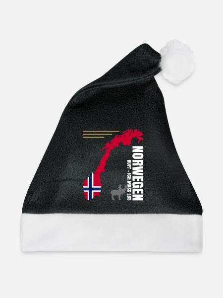 Norwegen Auswandern - Weihnachtsmütze - Schwarz/Weiß - Vorne